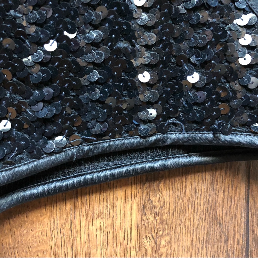Vtg. Karen Kane Black Sequin Top - Picture 8 of 12